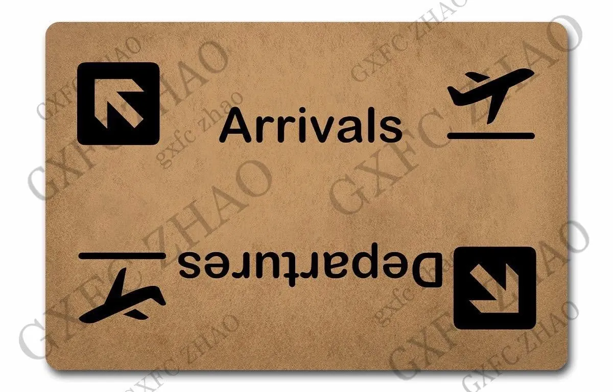 GXFC ZHAO Arrivals Departure Doormat 24x16in