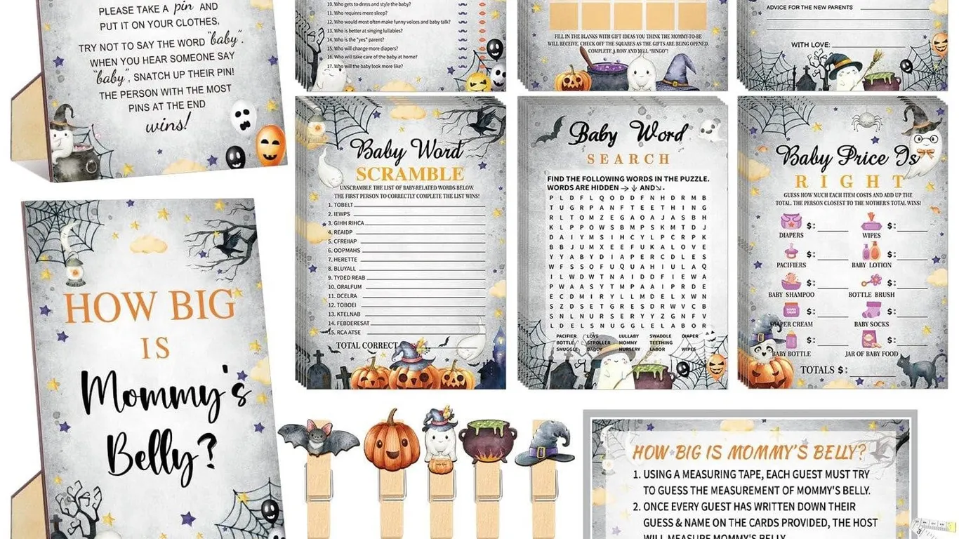 Funnymoom Airplane Theme Baby Shower Game Set
