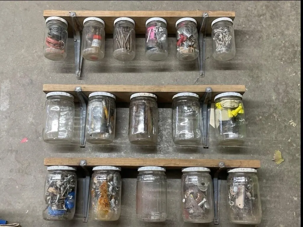 3 Pcs - Wall Mounted Mason Jar Organizers