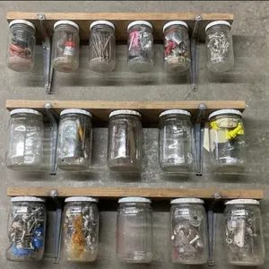 3 Pcs - Wall Mounted Mason Jar Organizers