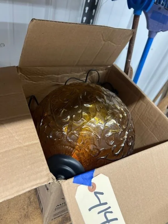 Amber Glass Hanging Light Fixture
