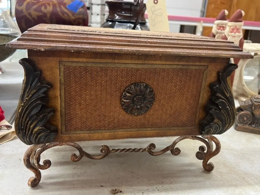 Wood Storage Box 15"L x 9"W x 10"H