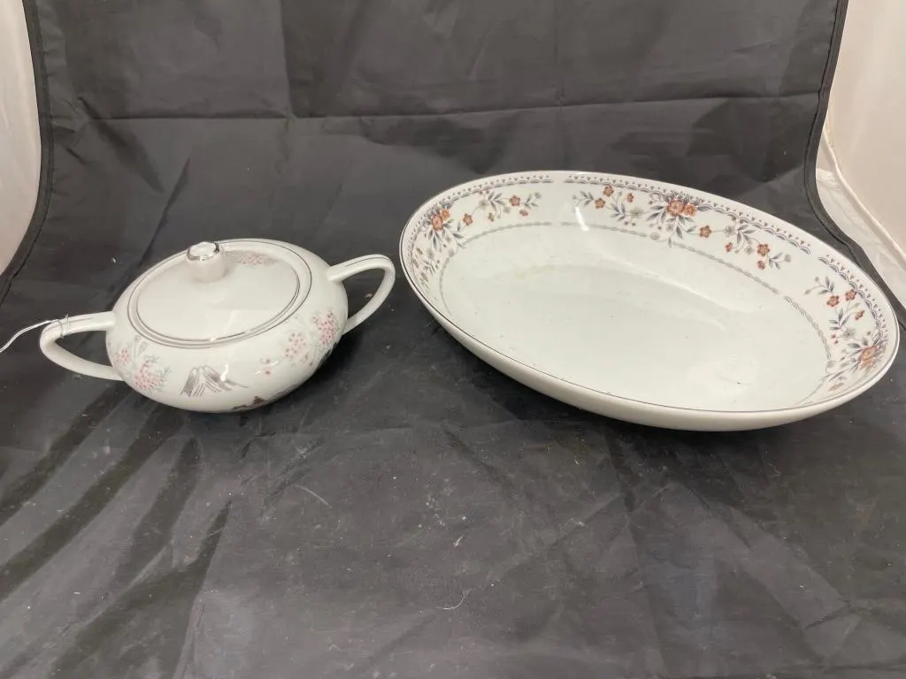 2 Pcs - Kutani Sugar & Claremont Bowl