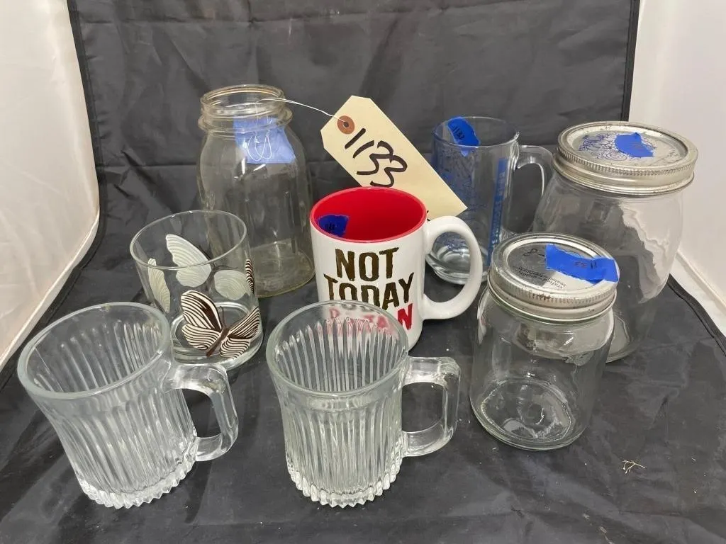 8 Pcs - Jars - Coffee Mugs - Drinking Glass