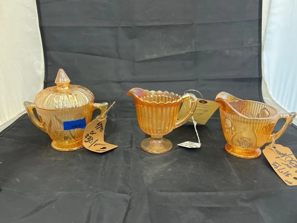 3 Pcs - Marigold Creamers & Sugar