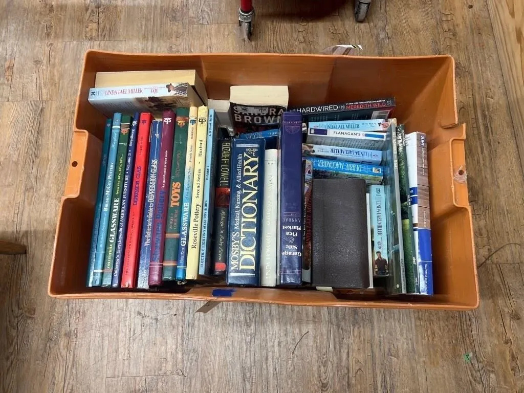 Assorted Price Guides & More in Plastic Bin