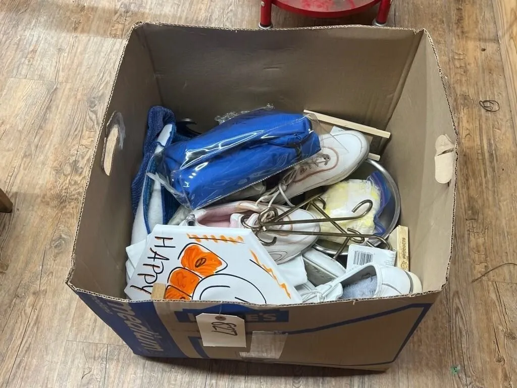 Assorted Shoes - Towels - Stainless Mixing Bowl