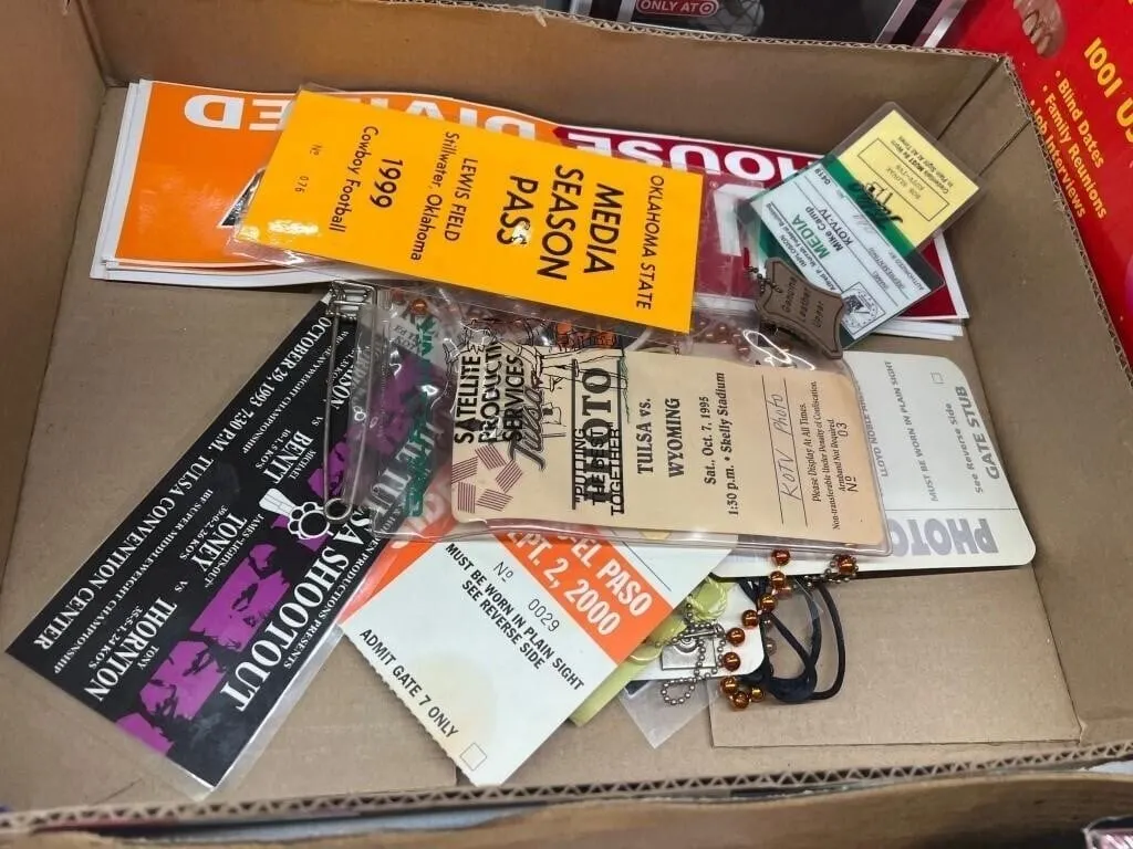 Vintage OSU Media Passes - Bumper Stickers & More