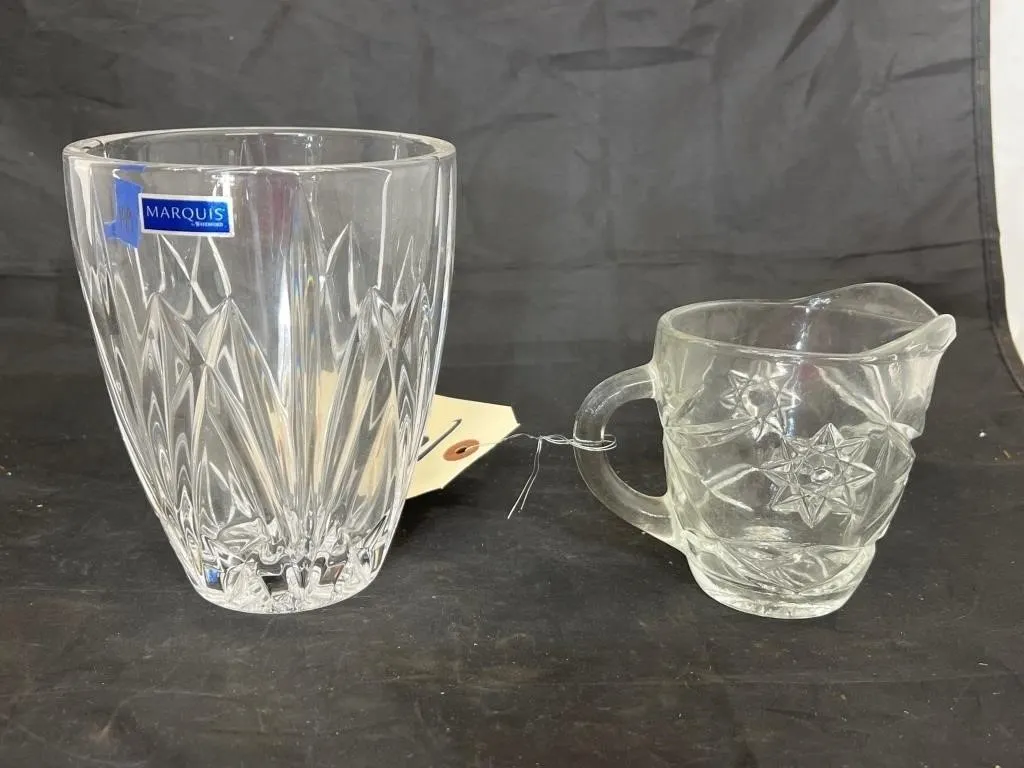 Waterford Crystal Vase & Star of David Creamer