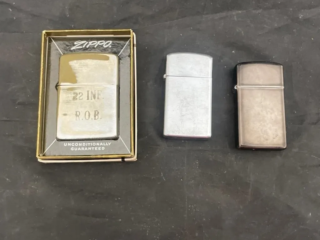 3 Zippo Lighters
