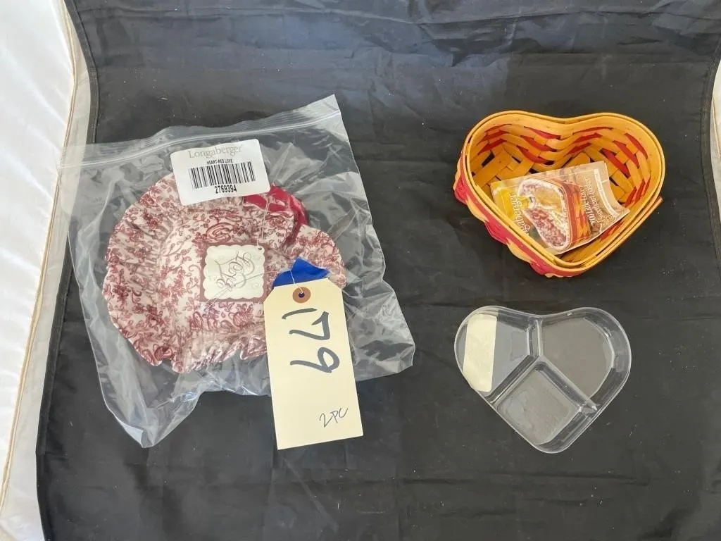 Longaberger Heart Shaped Basket w/Plastic Insert