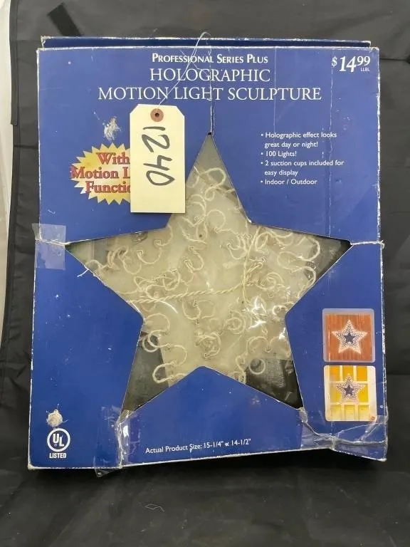 Holographic Motion Light Sculpture in box