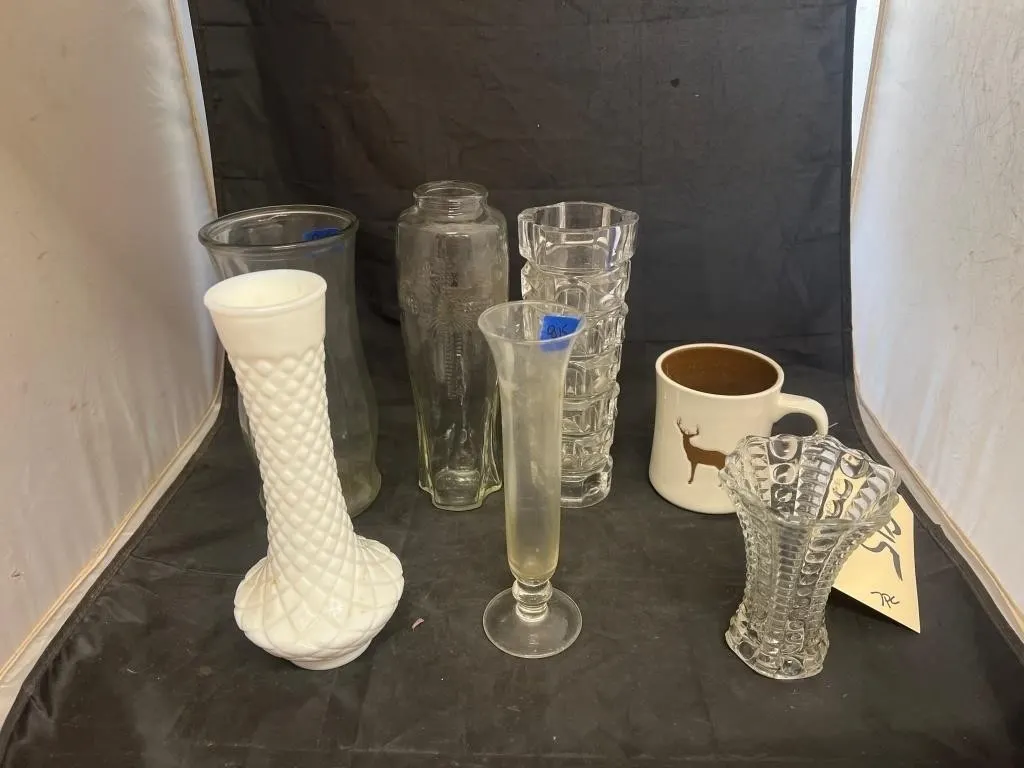 7 Pcs - Vases - Bottle & Starbucks Coffee Mug