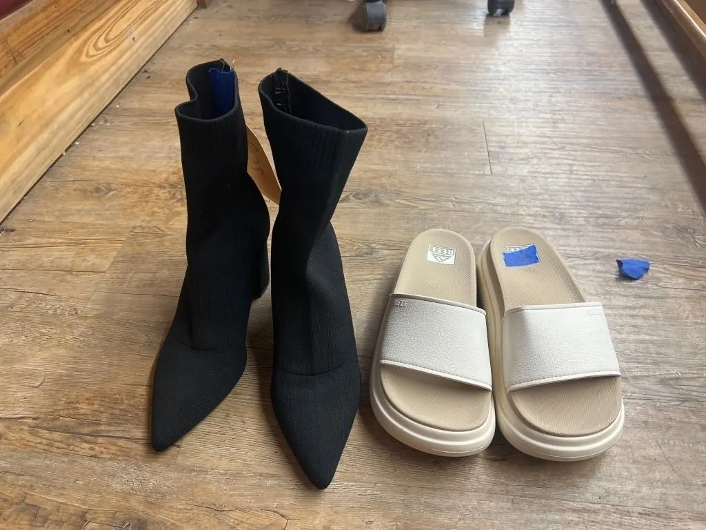 2 Pr Shoes - Reef Sandals Sz 6 & Booties Sz 6