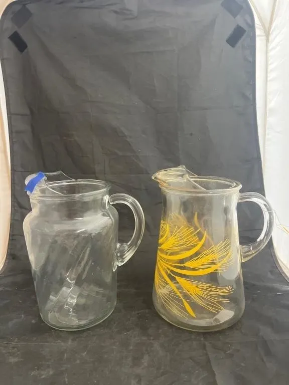 2 Pcs - Glass Pitchers
