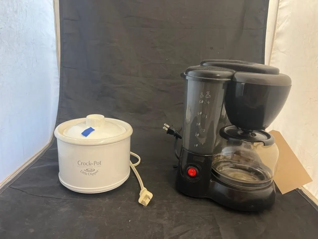 Small Coffee Maker & Little Dipper Crock Pot