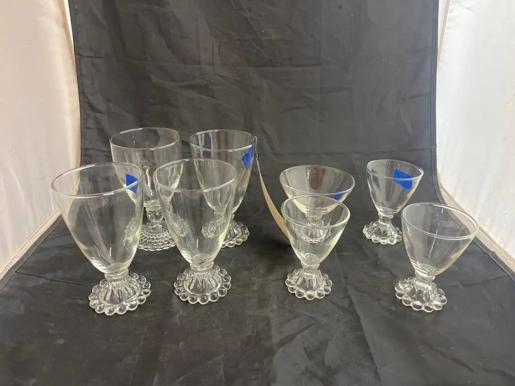 8 Pcs - Stem Glasses & Sherbets & Cordials