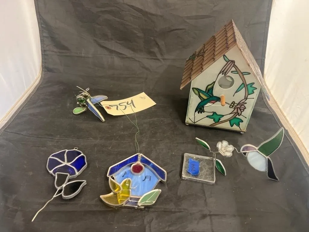 Glass Birdhouse & Stained Glass Art