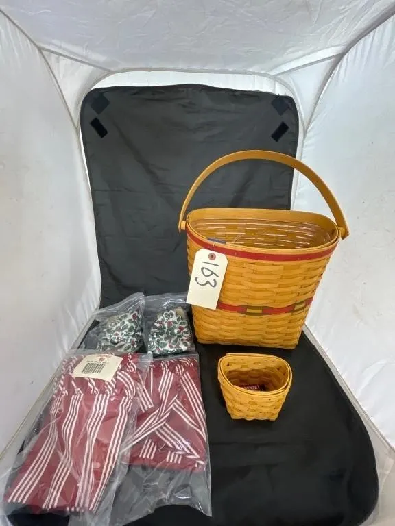 2 - Longaberger Baskets w/Plastic Inserts &