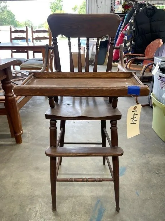 Vintage Wooden High Chair