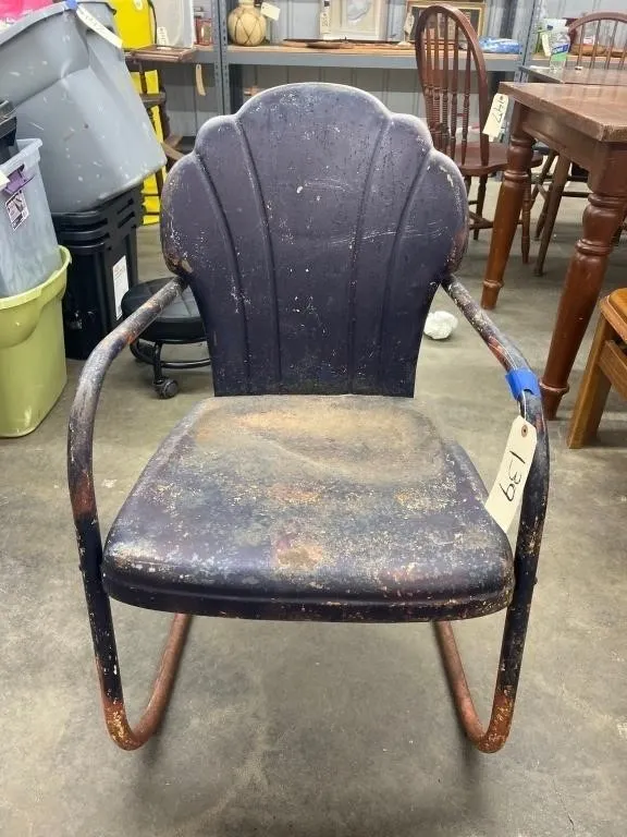 Vintage Metal Outdoor Rocking Chair