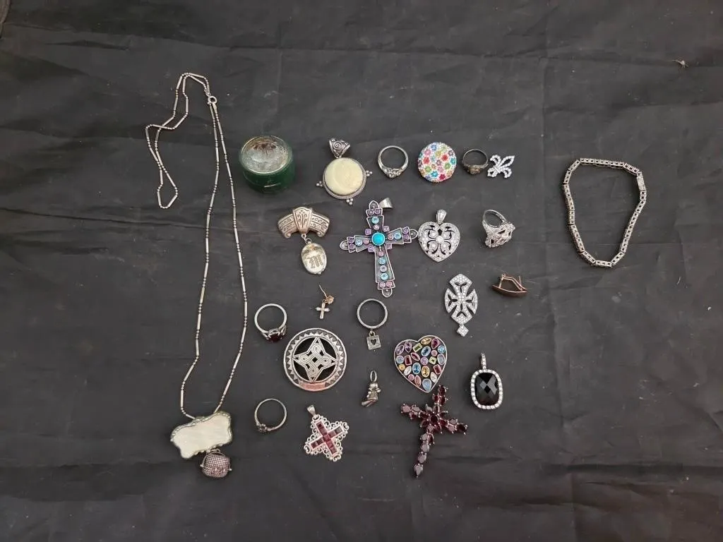 Bag of Assorted 925 Silver Jewelry