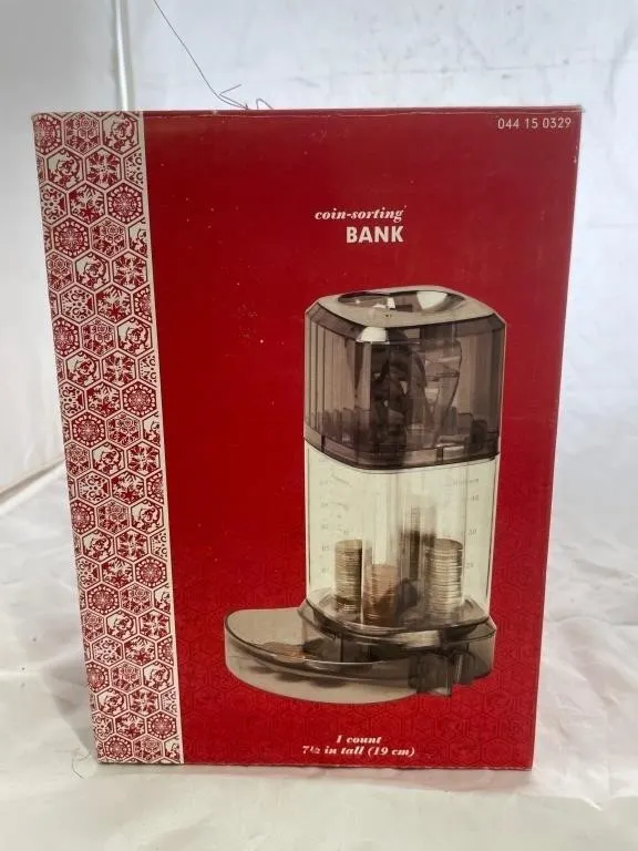 Coin Sorting Bank in box