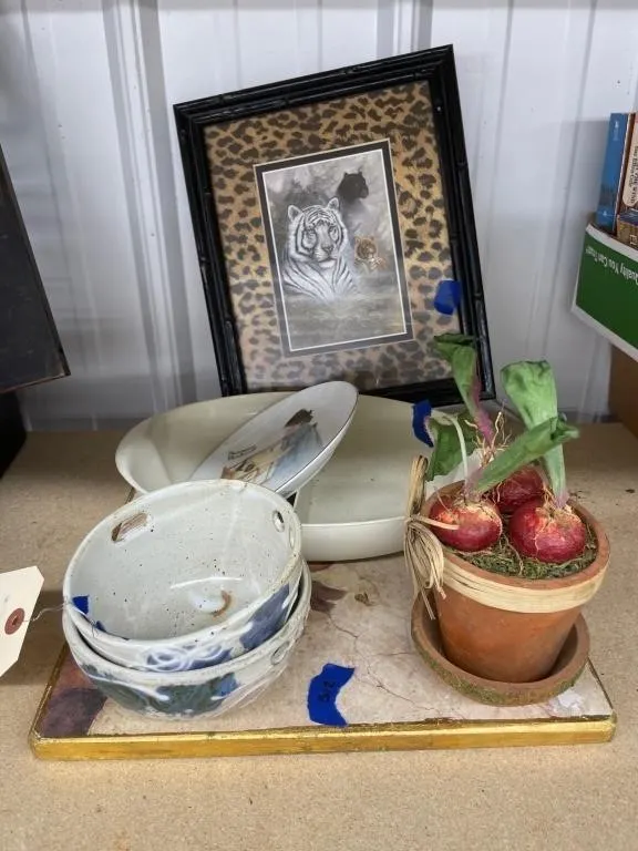Pottery Bowls - Divided Dish & More