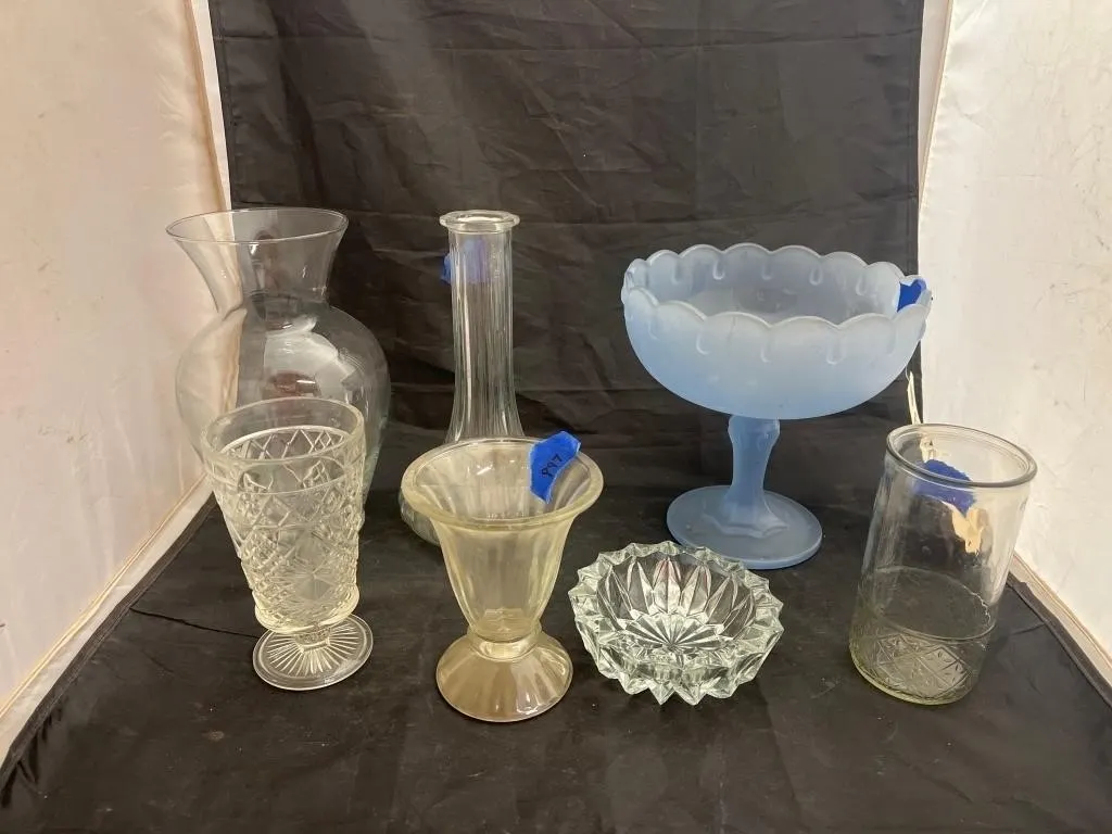 7 Pcs - Cups - Vases & Compote