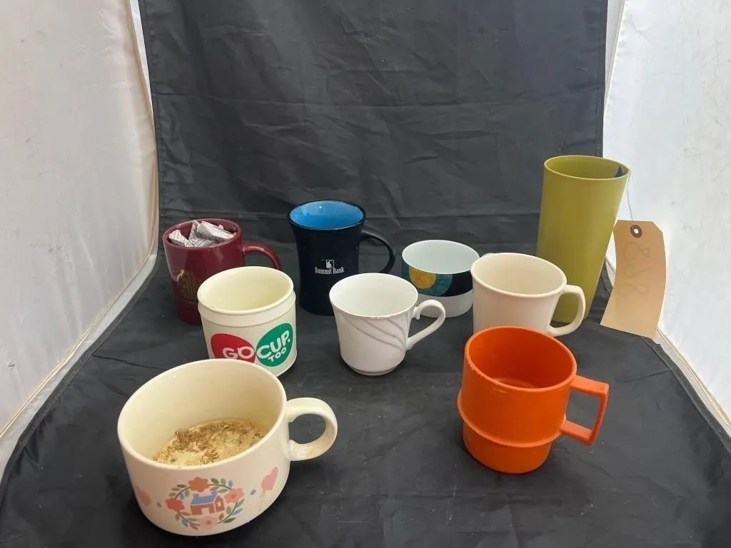 9 Pcs - Tupperware Cups - Coffee Mugs
