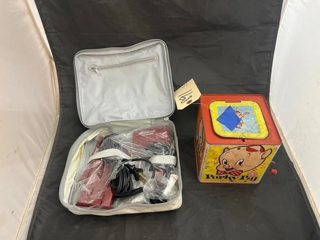 Vintage Jack in the Box & Travel Hair Dryer &