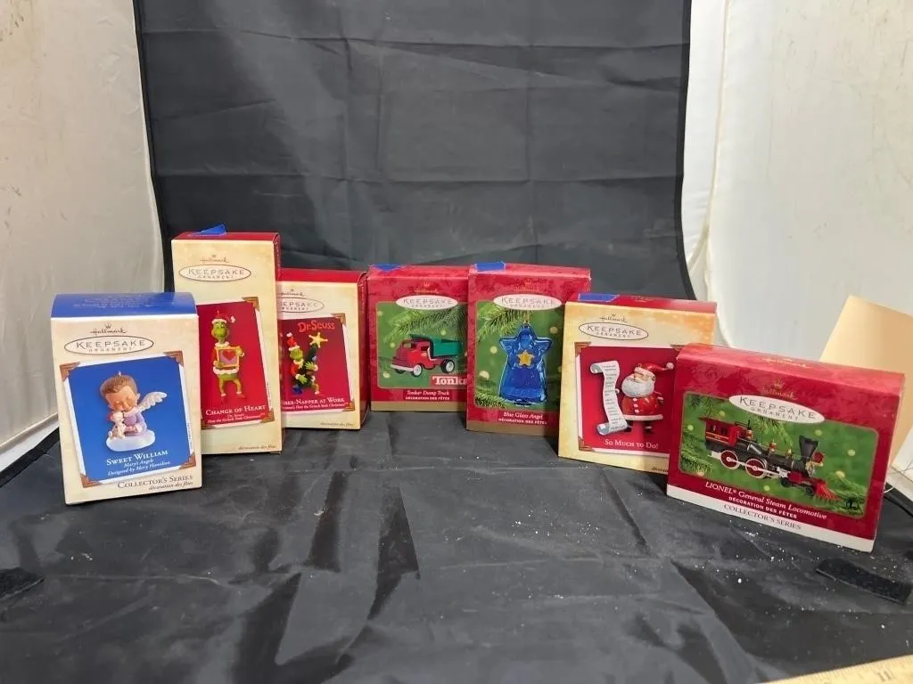 7 - Assorted Hallmark Ornaments in box