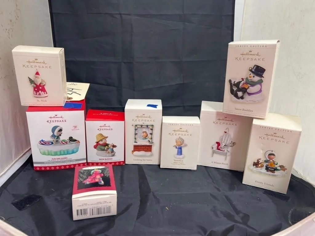 9 Pcs - Assorted Hallmark Ornaments in box