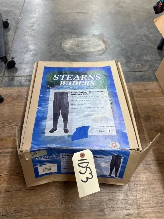 Stearns Chest Waders Sz 7