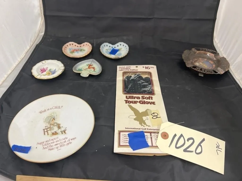 Ash Trays - Leather Gloves - Saucers