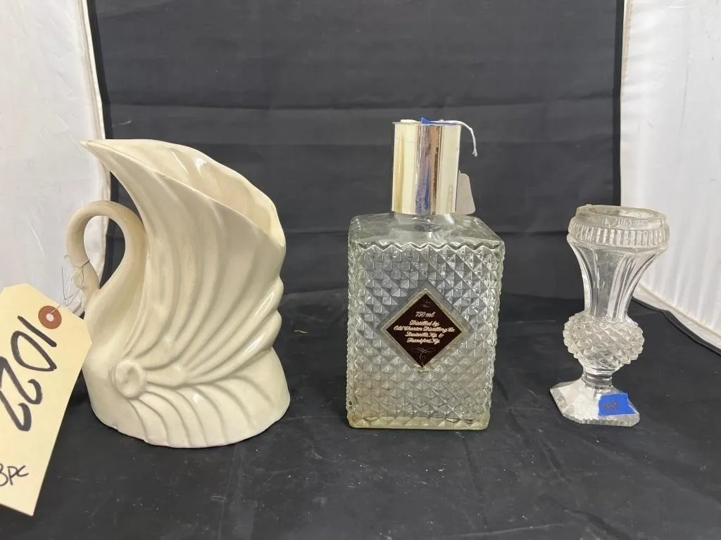 3 Pcs - Swan Planter - Candle Holder - Whiskey