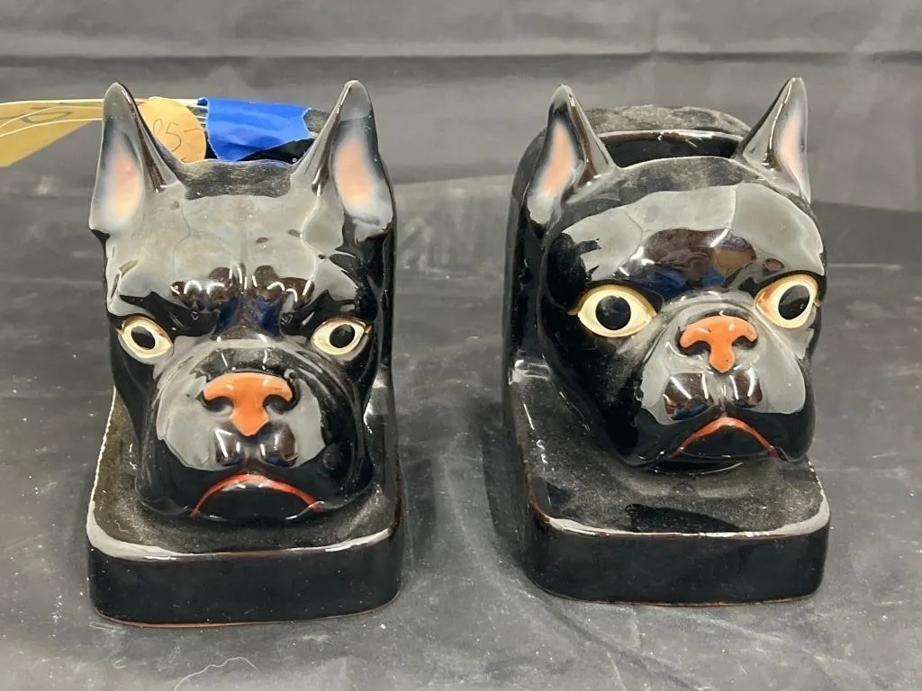Pair Dog Bookends