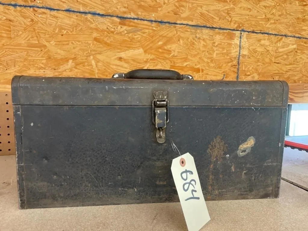 Metal Tool Box w/Assorted Hand Tools
