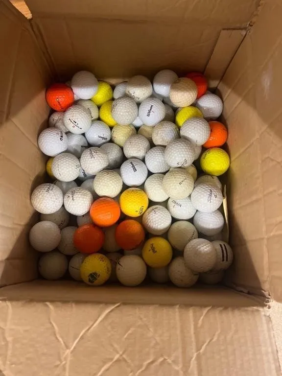 Box of Assorted Golf Balls