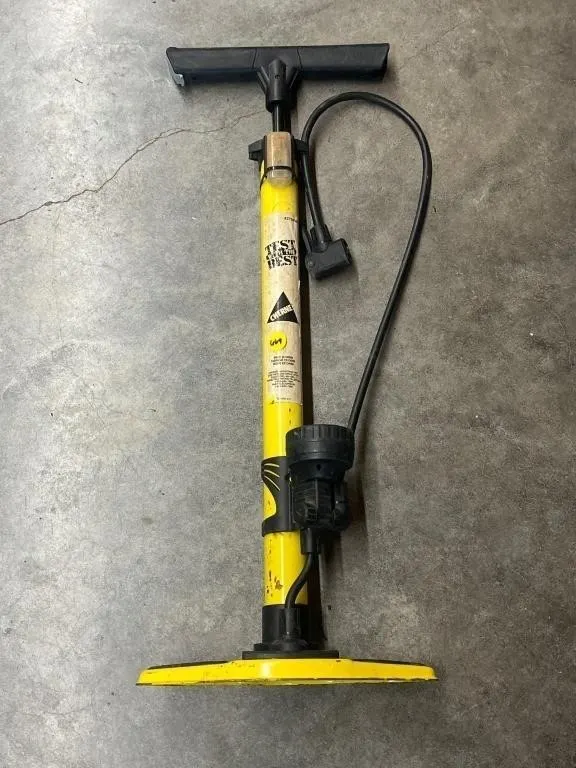 Yellow Tire Pump with Gauge