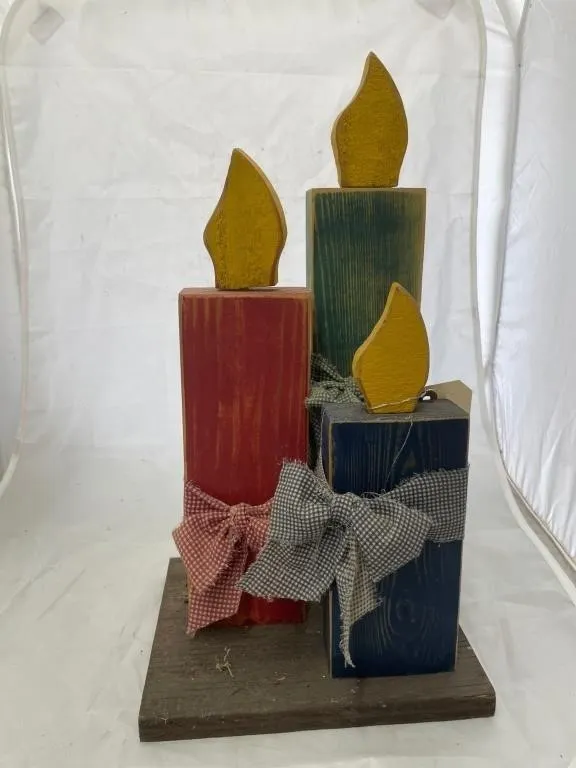 Wooden Candle Decor