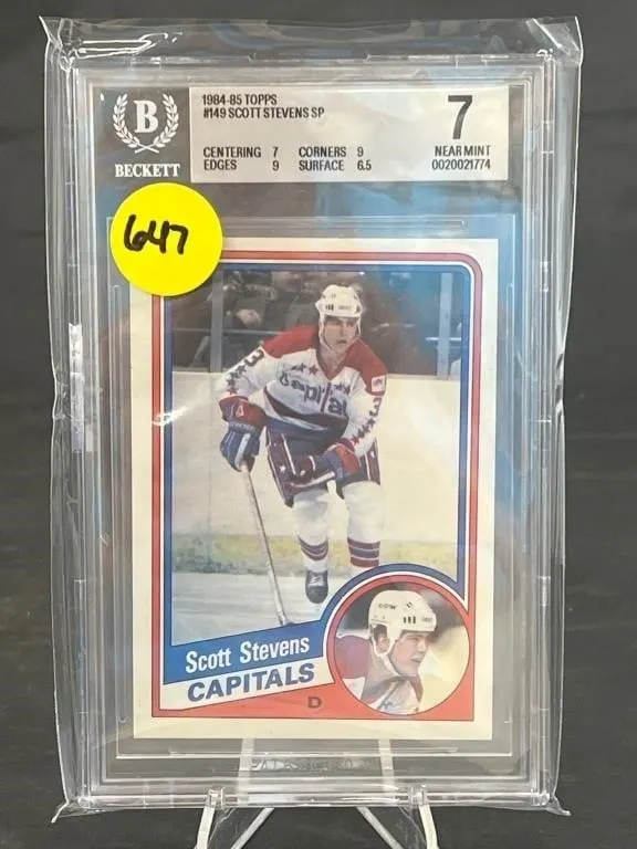 1984 Topps 149 Scott Stevens Beckett 7 NMT