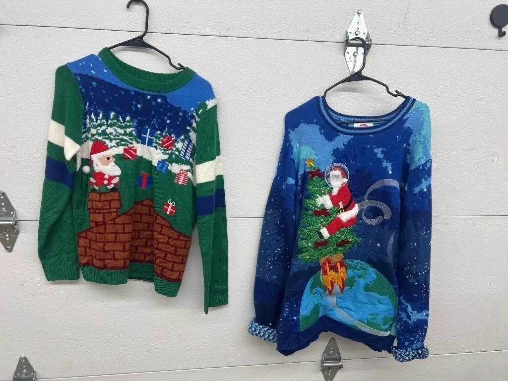 2 pc- Christmas Sweatshirts - Size XL