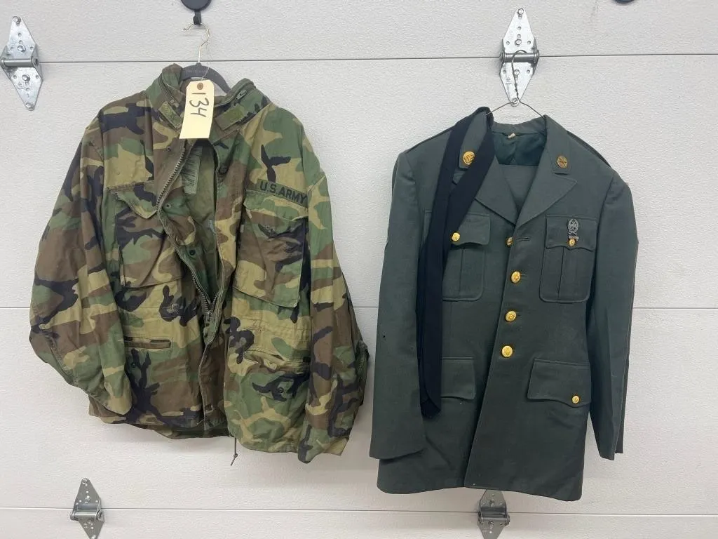 2 Pcs - Army Dress Uniform & BDU Coat