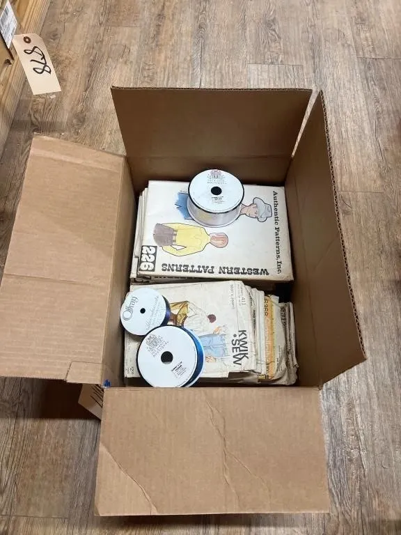 Box of Assorted Sewing Patterns