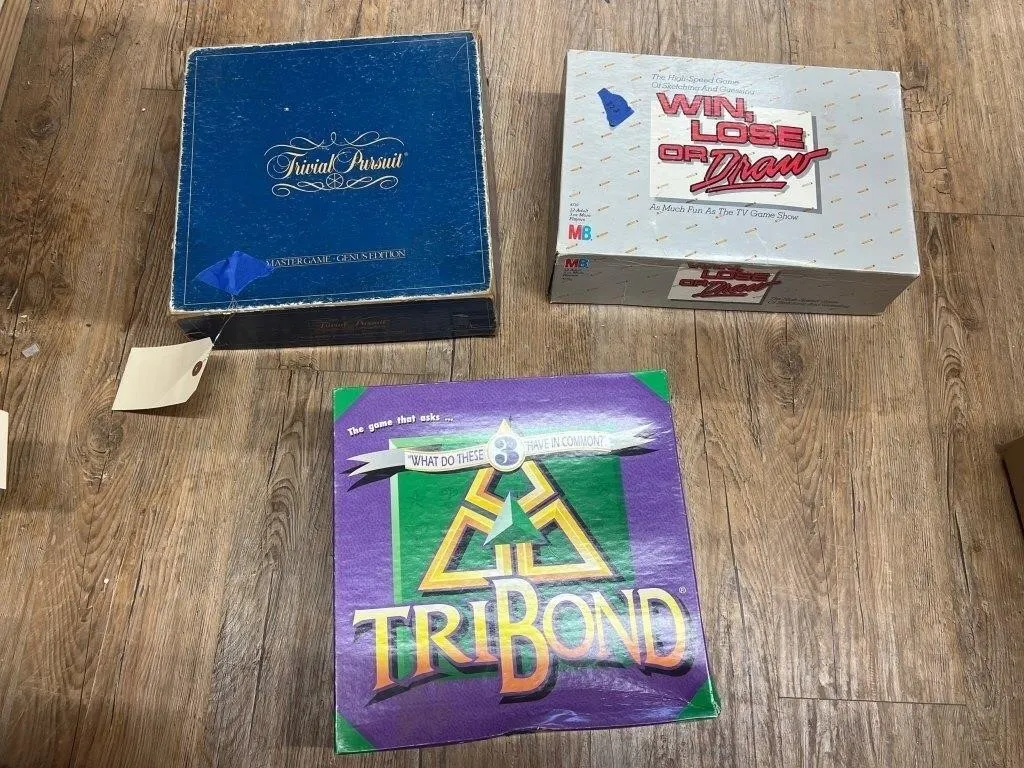 3 Pcs - Board Games - Win Lose or Draw - Trivial P