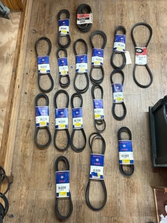 16 Pcs - Assorted Automotive Belts
