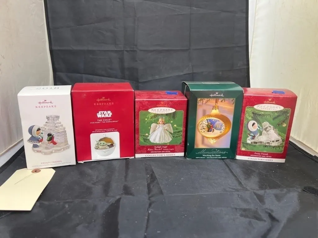 5 Pcs - Assorted Hallmark Ornaments in box