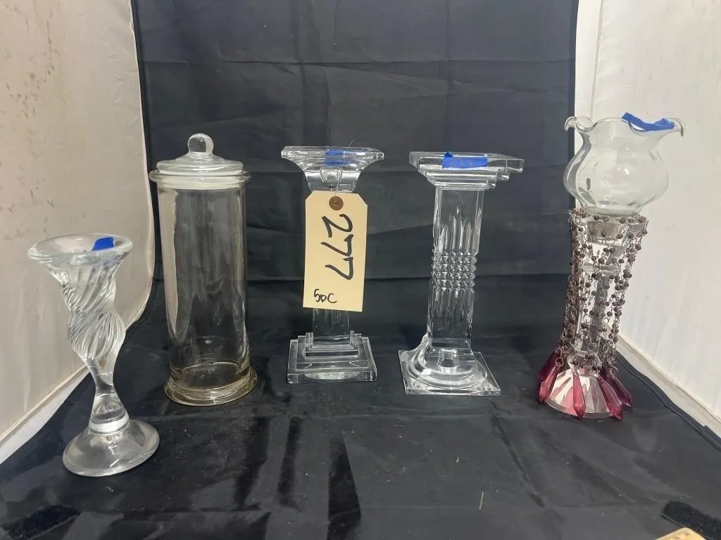 5 Pcs - Glass Canister - Candle Holders