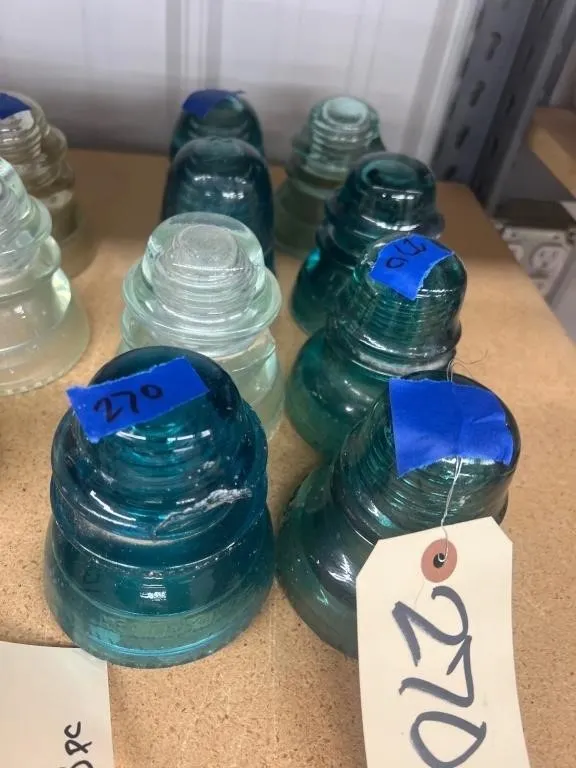 8 Pcs - Glass Insulators